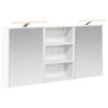 vidaXL Set kabinetov do k&uacute;peľne 3 ks Biela 126 x 16 x 62.5 cm