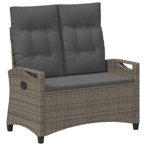 vidaXL Z&aacute;hradn&aacute; lavička s vank&uacute;&scaron;om Siv&aacute; a tmavo siv&aacute; 105 x 60 x 112 cm