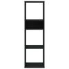 vidaXL Knižnica, čierna 34x31x112 cm, kompozitn&eacute; drevo