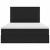 vidaXL Postel s &uacute;ložn&yacute;m prostorem a LED svetlom Čierna 140 x 190 cm