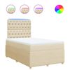 vidaXL Boxspring posteľ s matracom kr&eacute;mov&aacute; 120x190 cm l&aacute;tka