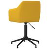 vidaXL Otočn&aacute; jed&aacute;lensk&aacute; stolička žlt&aacute; zamatov&aacute;