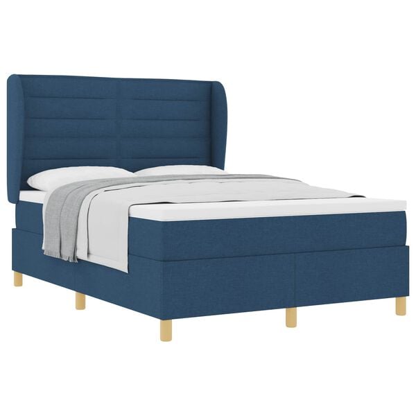 vidaXL Boxspring posteľ s matracom tmavo&scaron;ed&aacute; 90x190 cm Modr&aacute; l&aacute;tka
