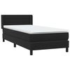 vidaXL Posteľn&yacute; r&aacute;m boxspring s matracom čierny 80x220 cm zamat