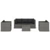 vidaXL 4-dielna z&aacute;hradn&aacute; sedacia s&uacute;prava s podložkami polyratan siv&aacute;