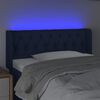 vidaXL Čelo postele s LED modr&eacute; 103x16x78/88 cm l&aacute;tka