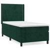 vidaXL Posteľn&yacute; r&aacute;m boxsping s matracom tmavozelen&yacute; 100x200 cm zamat