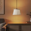 vidaXL Tienidlo na stropnú lampu biele Ø20x15 cm prútené