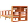 vidaXL Posteľ s knižnicou bez matraca voskov&aacute; 135x190cm borovica
