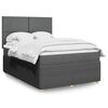 vidaXL Boxspring posteľ s matracom tmavosiv&aacute; 140x190 cm l&aacute;tka