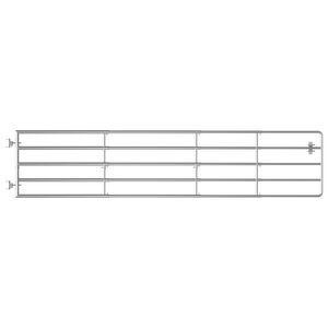 vidaXL Farm&aacute;rska br&aacute;na s 5 tyčami oceľov&aacute; (150-400) x 90 cm strieborn&aacute;