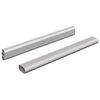 vidaXL Tyč do skrine 2 ks Strieborn&aacute; 264 x 15 x 29 mm