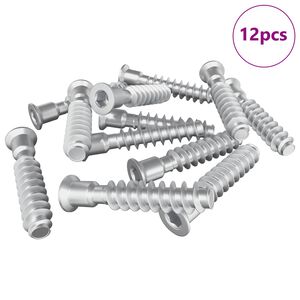vidaXL Hlava skrutky s krytom 12 pcs Strieborn&aacute; M7 x 40 mm Oceľ