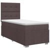vidaXL Posteľ boxspring s matracom Tmavohned&aacute; 100 x 200 cm L&aacute;tka