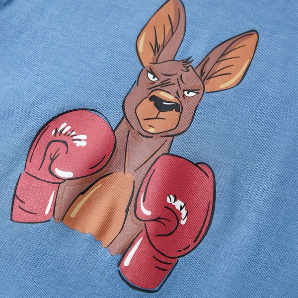 Detsk&eacute; tričko s dlh&yacute;mi ruk&aacute;vmi stredne modr&eacute; 140