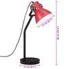 vidaXL Stolov&aacute; lampa 25 W &scaron;muhovan&aacute; červen&aacute; 17x17x60 cm E27