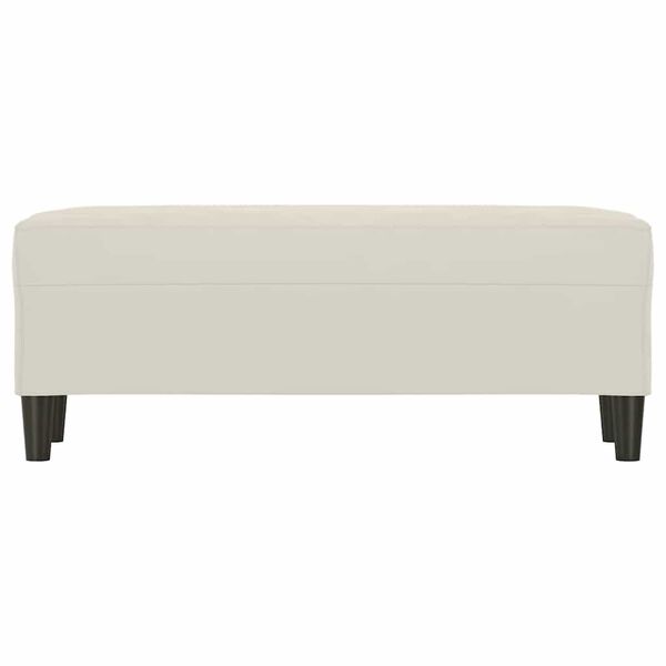 vidaXL Lavička krémová 100x35x41 cm zamat