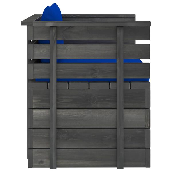 vidaXL 12-dielna z&aacute;hradn&aacute; s&uacute;prava z paliet s podložkami borovicov&yacute; mas&iacute;v