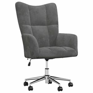 vidaXL Relaxačn&eacute; kreslo tmavosiv&eacute; zamat
