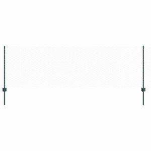 vidaXL Hexagon&aacute;lny plot s stĺpom 25 x 0,8 m PVC potiahnut&aacute; oceľ Zelen&aacute;