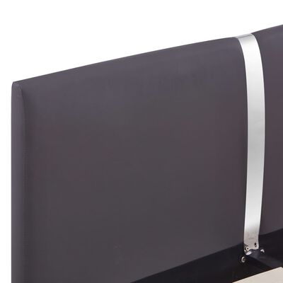 vidaXL Posteľný rám, sivý, umelá koža 120x200 cm