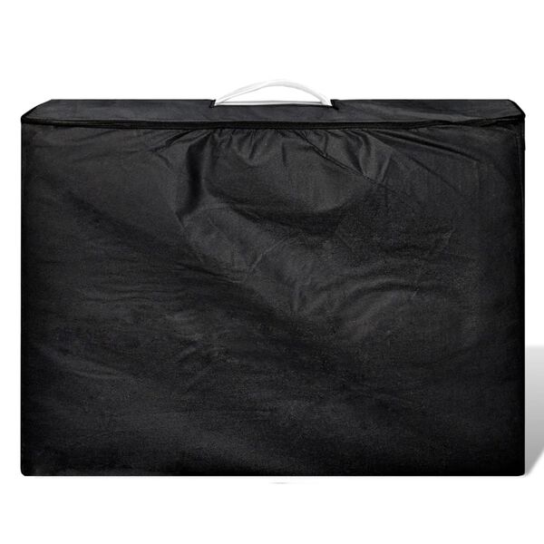 vidaXL Krémovo biely skladací masážny stôl, 2 zóny, hliníkový rám