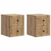 vidaXL N&aacute;stenn&aacute; nočn&aacute; skrinka 2 pcs Dub artisan 33 x 34,5 x 40 cm