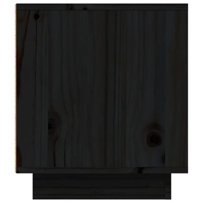 vidaXL TV skrinka čierna 80x35x40,5 cm masívna borovica