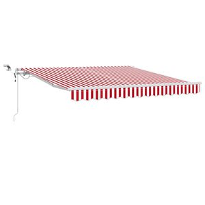 vidaXL Sklopn&aacute; mark&iacute;za Červen&aacute; a Biela 300 x 250 cm Polyester