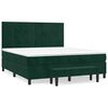 vidaXL Posteľn&yacute; r&aacute;m boxsping s matracom tmavozelen&yacute; 160x200 cm zamat