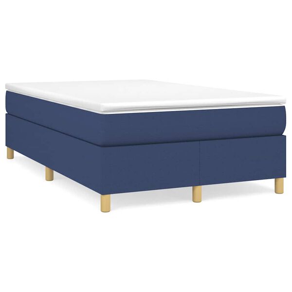 vidaXL Boxspring posteľ s matracom modr&aacute; 120x190 cm l&aacute;tka