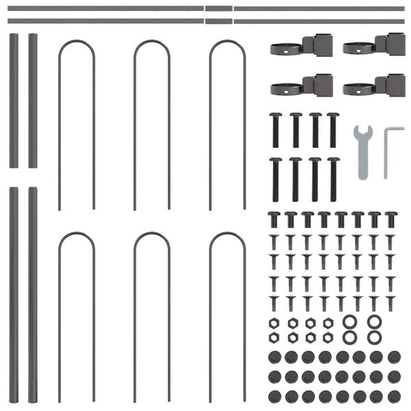 vidaXL Z&aacute;hradn&yacute; plot Siv&aacute; 1,7 x 1,2 m Pr&aacute;&scaron;kovan&aacute; oceľ