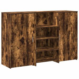 vidaXL Recepčn&yacute; st&ocirc;l dymov&yacute; dub 155x50x103,5 cm kompozitn&eacute; drevo