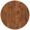 vidaXL Vrchná doska Tmavo hnedá Ø 30 x 2.5 cm Pevné dubové drevo