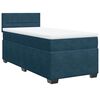vidaXL Posteľn&yacute; r&aacute;m boxsping s matracom tmavomodr&yacute; 80x200 cm zamat