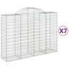 vidaXL Obl&uacute;kov&eacute; gabionov&eacute; ko&scaron;e 7 ks 200x50x140/160 cm pozink. železo