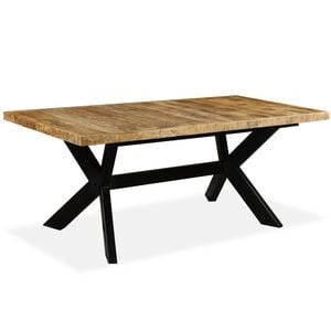 vidaXL Jed&aacute;lensk&yacute; st&ocirc;l, mangov&yacute; mas&iacute;v a oceľ 180 cm