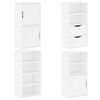 VidaXL Bočná skrinka 4 ks "ODDA" biela 40x24x79 cm borovicový masív