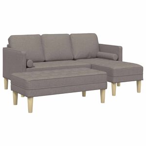 vidaXL Sada pohoviek 2 ks Sivohned&aacute; Polyester