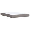 vidaXL Posteľn&yacute; r&aacute;m boxspring s matracom sivohned 140x200 cm l&aacute;tka