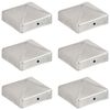 vidaXL Pyram&iacute;dov&eacute; krytky na plotov&eacute; stĺpiky 6 ks 71x71 mm pozinkovan&yacute; kov