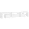vidaXL TV skrinka s LED svetlami biela 200x36,5x40 cm