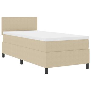 vidaXL Posteľ s pružinov&yacute;m r&aacute;mom Svetlo &scaron;ed&aacute; a biela 80 x 200 cm