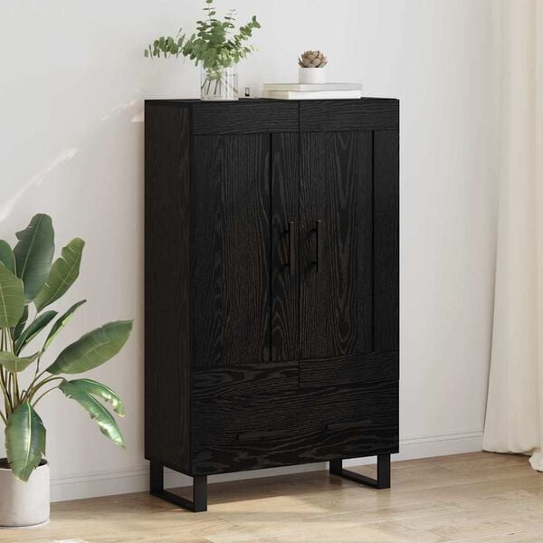 vidaXL Highboard Čierny dub 69,5 x 31 x 115 cm Kompozitn&eacute; drevo
