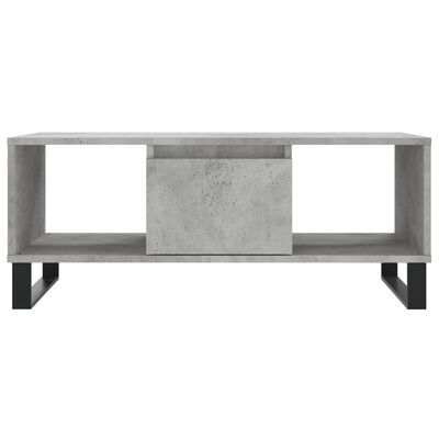 vidaXL Konferenčný stolík betónový sivý 90x50x36,5 cm spracované drevo