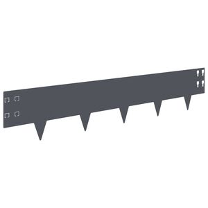 vidaXL Obrubn&iacute;k tr&aacute;vnika 10 ks 100 x 20 cm Oceľ Antracitov&aacute;