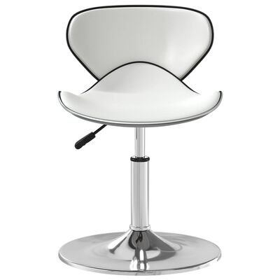 vidaXL Jedálenská stolička biela umelá koža