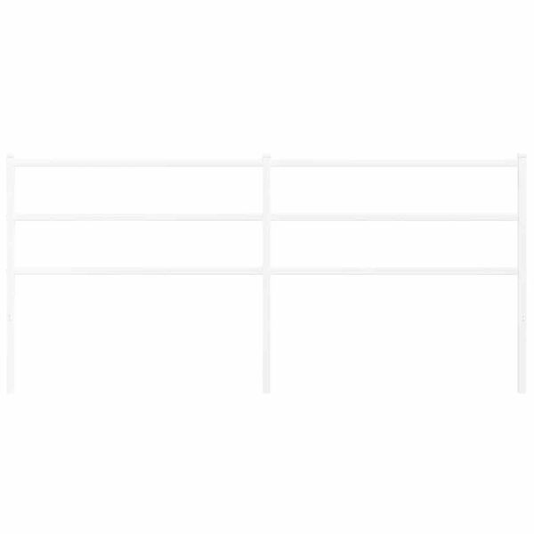 vidaXL Kovov&eacute; n&aacute;hradn&eacute; čelo postele biele 200 cm