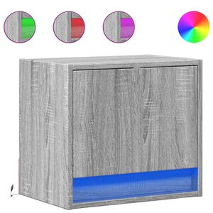 vidaXL N&aacute;stenn&eacute; nočn&eacute; skrinky s LED osvetlen&iacute;m 2 ks siv&eacute; sonoma