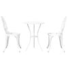 vidaXL Z&aacute;hradn&yacute; bistro set 3 pcs Biela Hlin&iacute;k